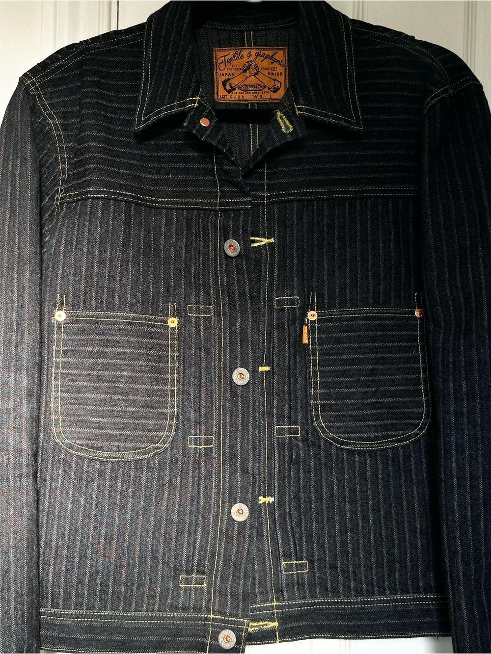 Graphzero Herringbone Selvedge Denim Jacket - Picture 3 of 12